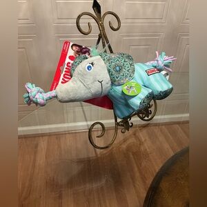 KONG Carnival Knots Elephant Dog Toy Medium/Large Squeaky Rope Plush NEW 16”